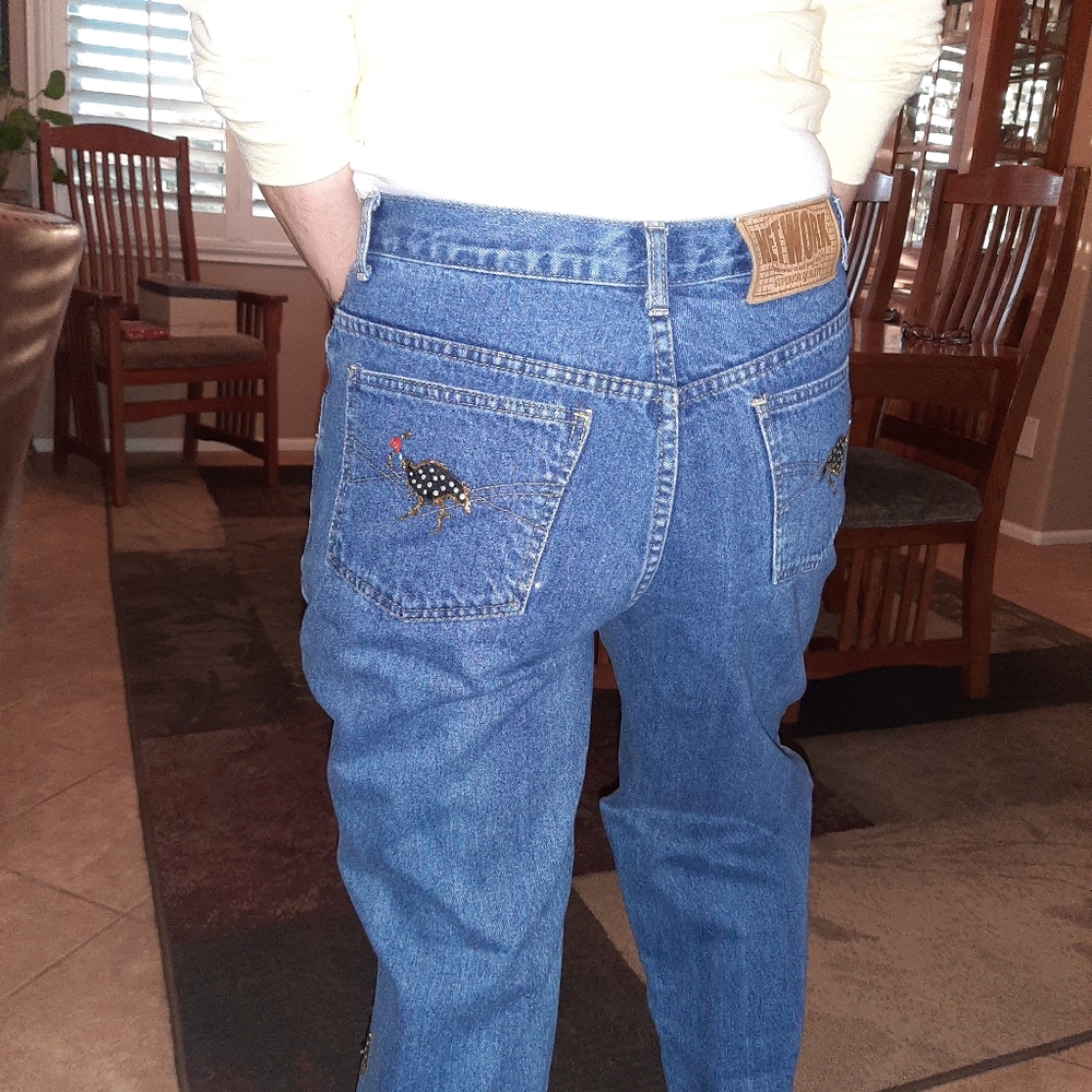 Guinea birds ! These jeans are SO darn cute